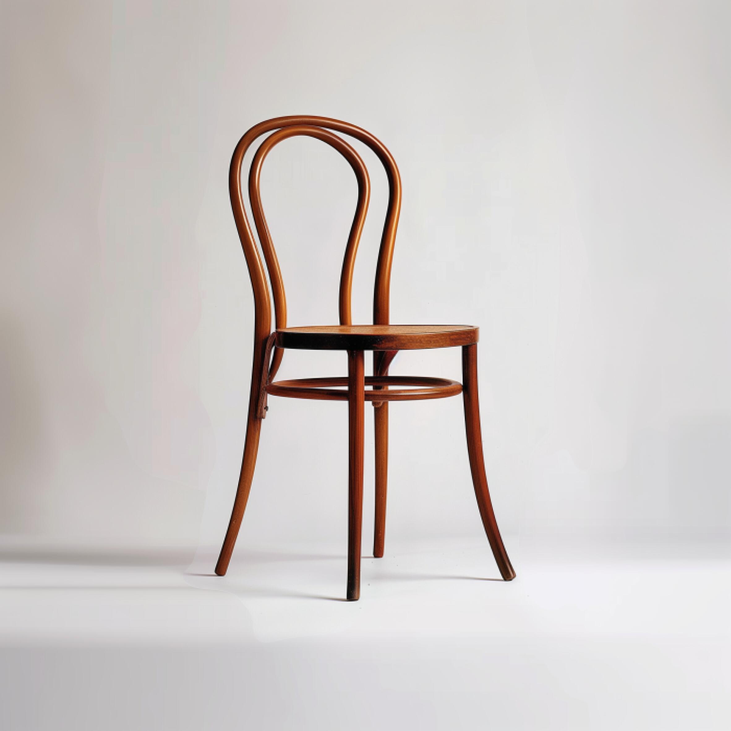 Chaise design en bois courbé
